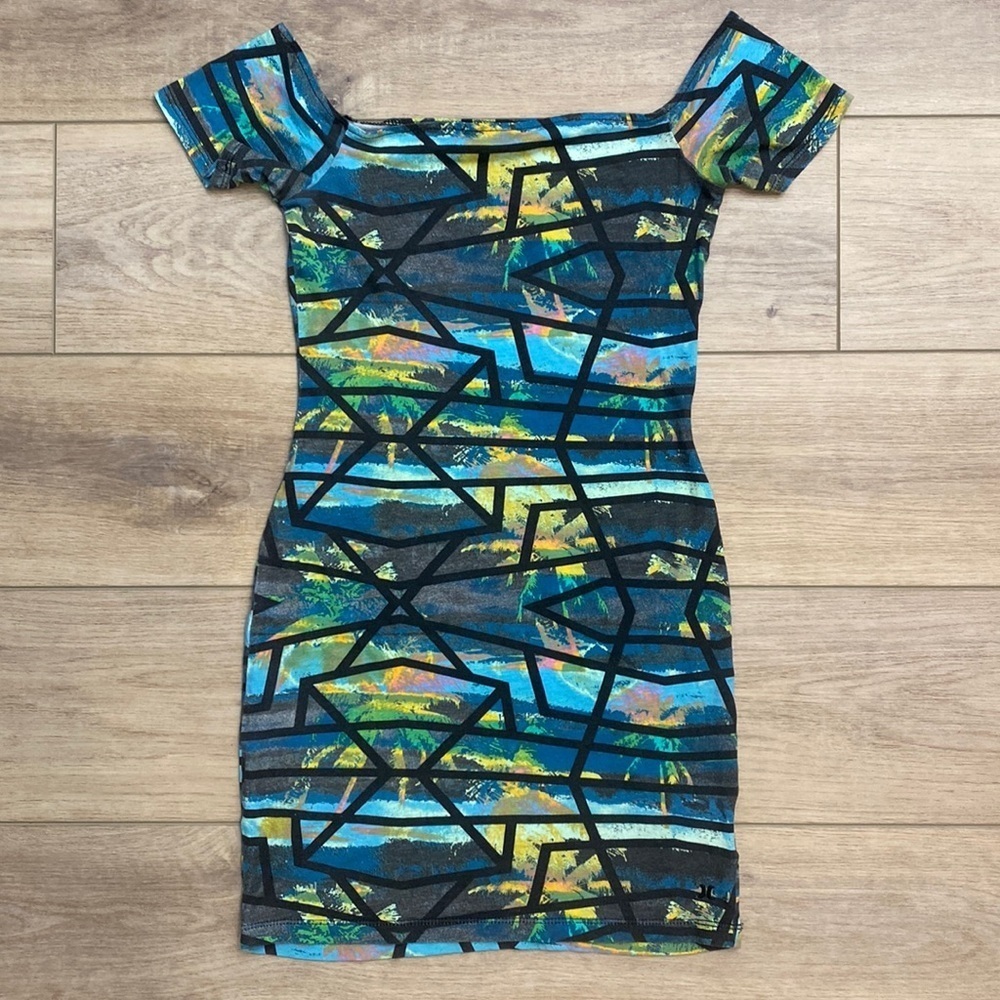 Hurley Off The Shoulder Bodycon Mini Dress